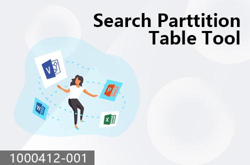 search parttition table tool                                1000412-001